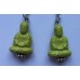 Oorbellen Boeddha lime groen